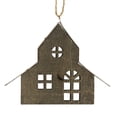 thumbnail image 2 of A&B Home Set of 12 Cut Out Wooden House Hanging Ornaments 5.3" x 0.4" x 4.5", 2 of 13