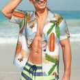 thumbnail image 7 of Kll Men'S Hawaiian Shirt Short Sleeve Button Down Beach Shirts-Gnome And Surfing, 7 of 7