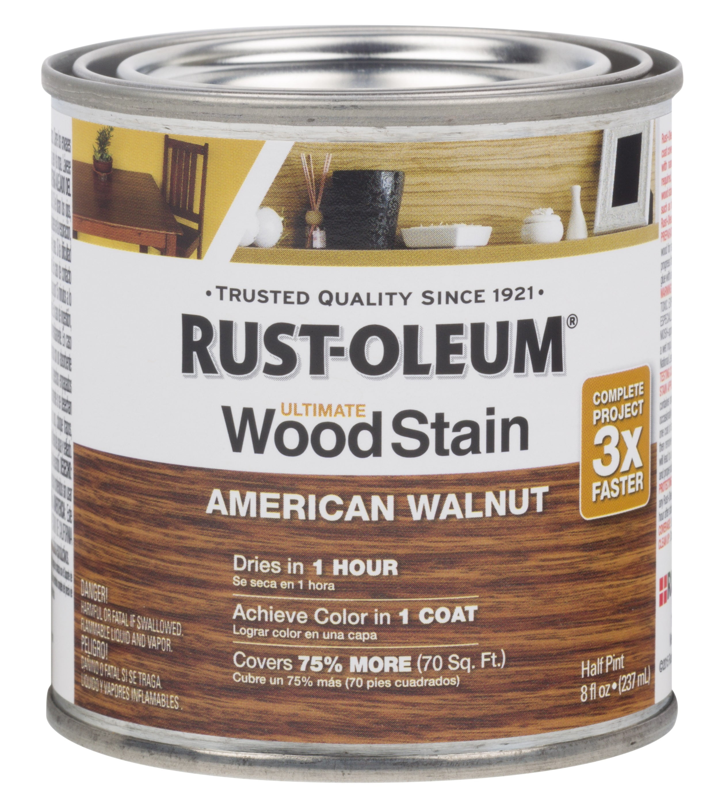 RustOleum American Walnut RustOleum Ultimate Wood Stain, Half Pint