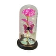 thumbnail image 2 of JWshufel LED Rose Night Light Preserved Flower Butterfly Ornament with Foil Accents and Decorative Base Romantic Table Lamp for Bedroom Desk Window Sill Valentine Gift Pink 8.7x4.3x3.5in, 2 of 6