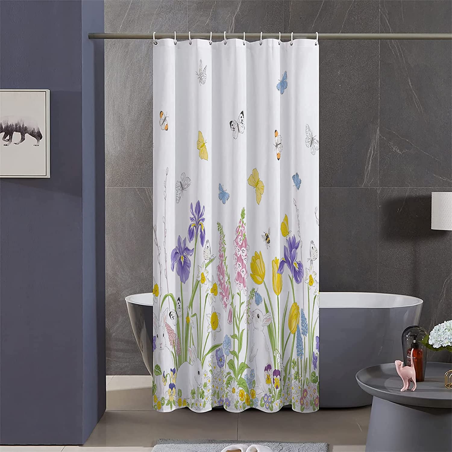 Stall Shower Curtain,36x72 inch RV Bathroom Shower Curtains Set with ...