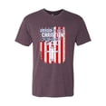 thumbnail image 2 of Wild Bobby, American by Birth Christian by The Grace of GOD Inspirational/Christian Men Premium Tri Blend Tee, Vintage Purple, Small, 2 of 6