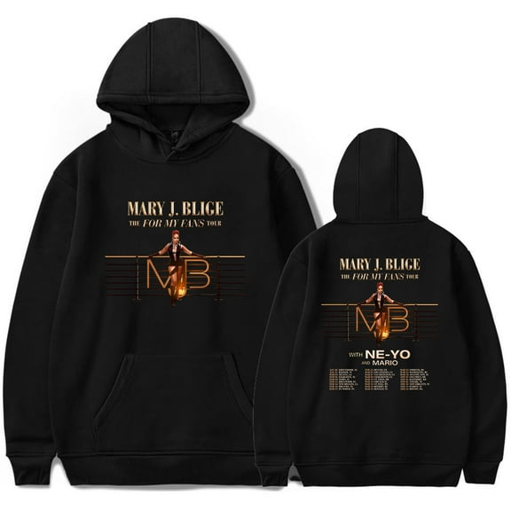 Mary J. Blige The For My Fans Tour Hoodie Merch For Men/Women Unisex Winter Long Sleeve Sweatshirt Pullover Streetwear