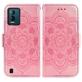 thumbnail image 6 of Asuwish Compatible with BLU View Speed 5G (b1550vl) Wallet Phone Case and Tempered Glass Screen Protector Flip Credit Card Holder Stand Mandala Flower Cell Cover for Women Men Pink, 6 of 8