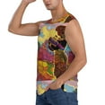 thumbnail image 3 of Fotbe Men's Beautiful African Woman Print Men's Sleeveless Muscle Tank Tops Casual T-Shirts for Gym Workout Beach-XX-Large, 3 of 8