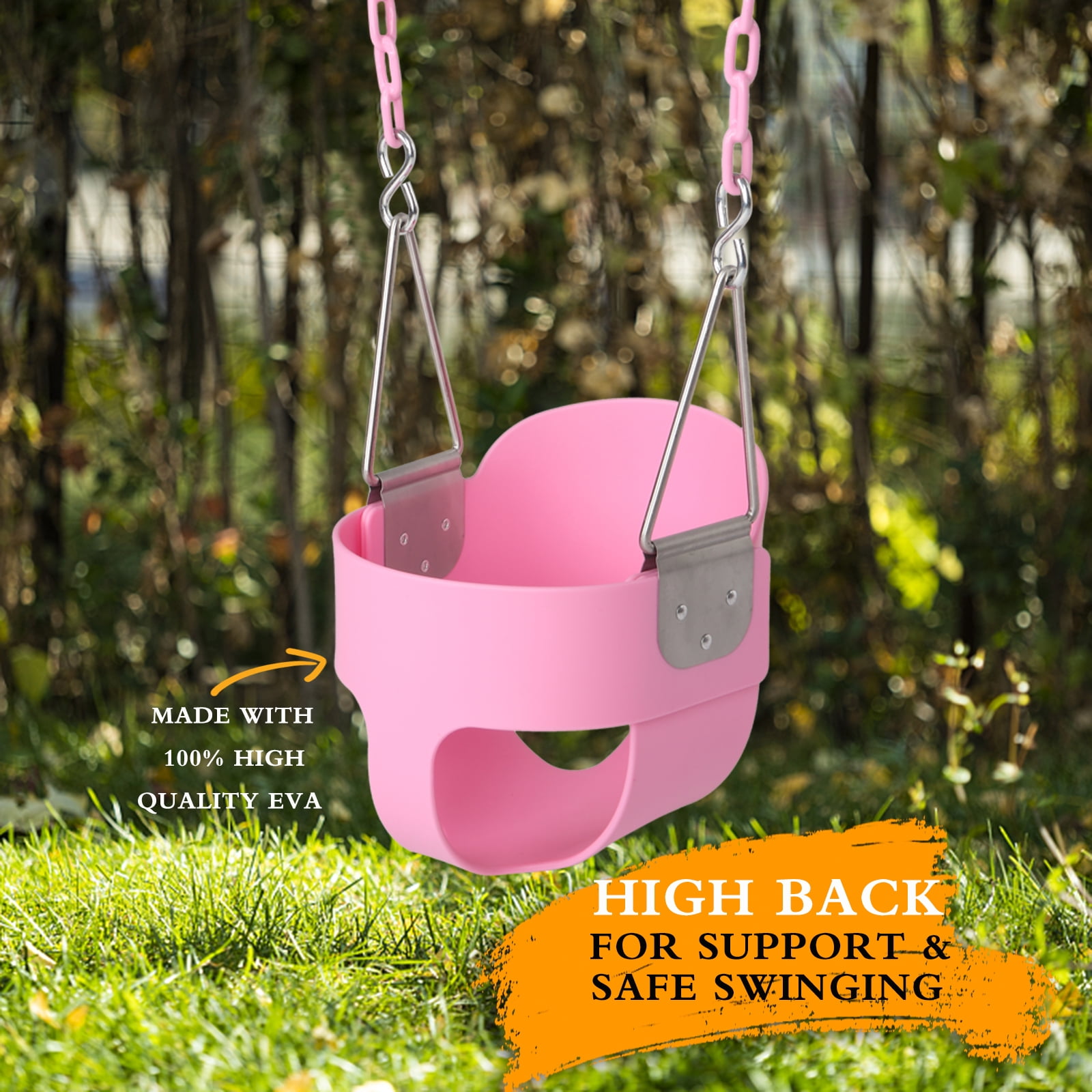 Ktaxon Outdoor Highback Bucket Toddler Swing Set, Infant Swing