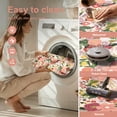 thumbnail image 7 of 2'x10' Floral Runner Rug,Non Slip Washable Boho Hallway Runner Rug with Rubber Backing,Soft Faux Wool Kitchen Runner,Low-Pile Carpet for Bedroom, Entrance, 7 of 7
