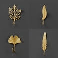thumbnail image 4 of Assorted Decorative Leaves Iron Hooks Extra Large Plant Modern Key Holder Wall Mounted Gold Single Prong Coat Hanger for Hallways, Living Room, 4 of 4