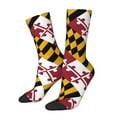 thumbnail image 2 of Women Colorful Crew Socks Maryland-Flag Novelty Fun Socks For Mens, 2 of 7