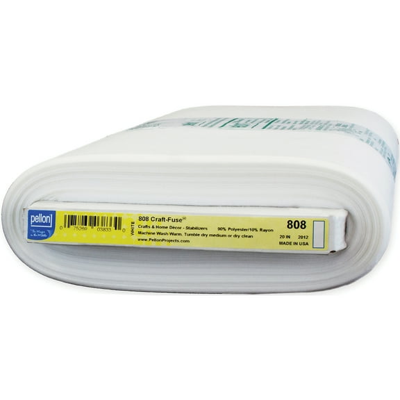Pellon 808 Craft-Fuse Fabric Interfacing. White 20" by the Yard