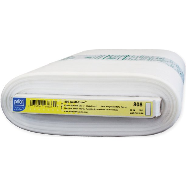 Pellon 808 Fabric Interfacing. White 20" x 30 Yards by the Bolt