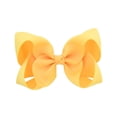 thumbnail image 1 of 6 Inch Boutique Handmade Colorful Solid Ribbon Grosgrain Hair Bow With Clips For Girls - Hair Accessories, 1 of 46