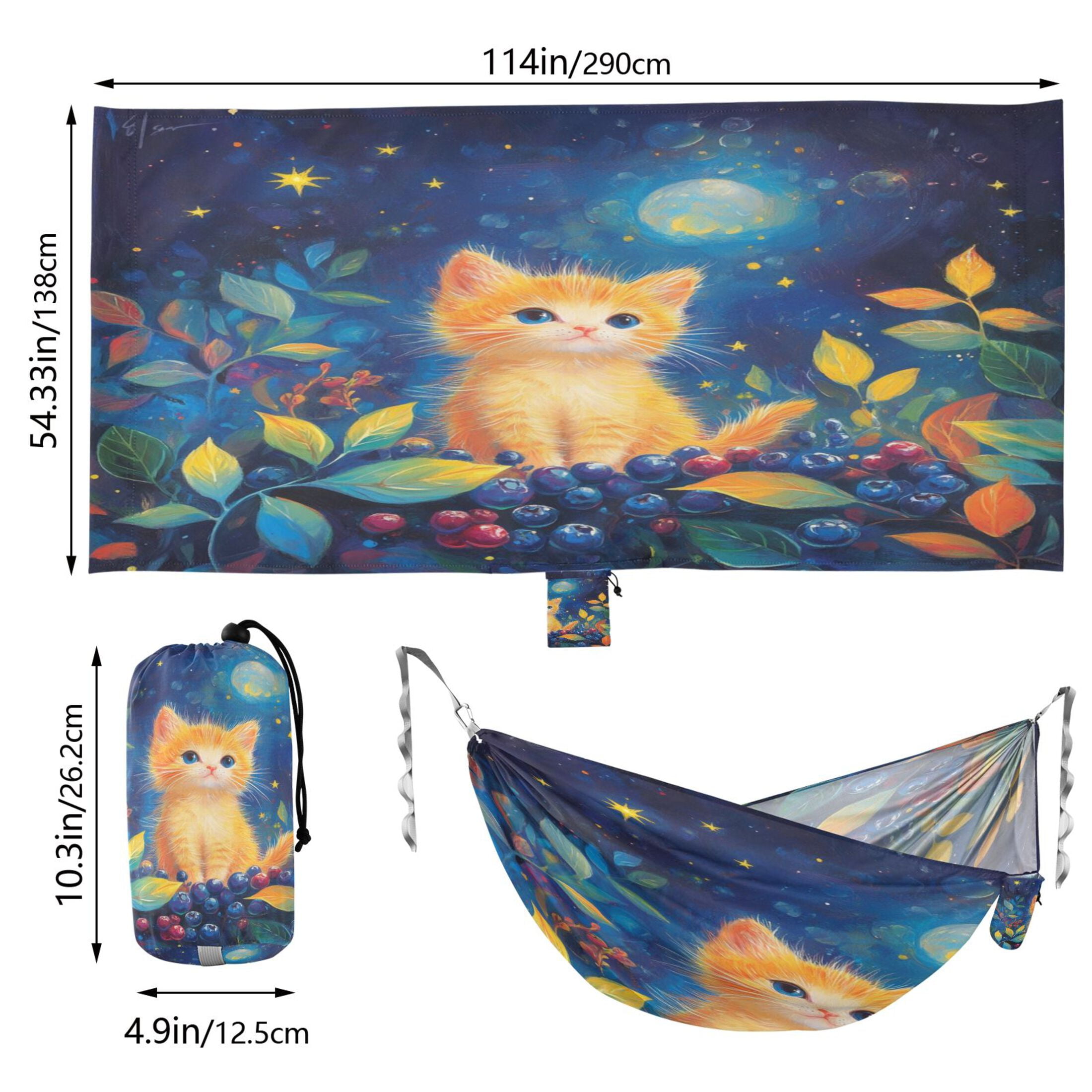 Hammock Camping Hammock Nylon Portable Hammock Travel Camping Hammock Orange Kitten