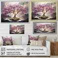 thumbnail image 4 of Designart "Coastal Harmony Gold and Blue Ambiance III" Oversized Landscapes Wall Art - Country Gold Tree Living Room Canvas Art, 4 of 4