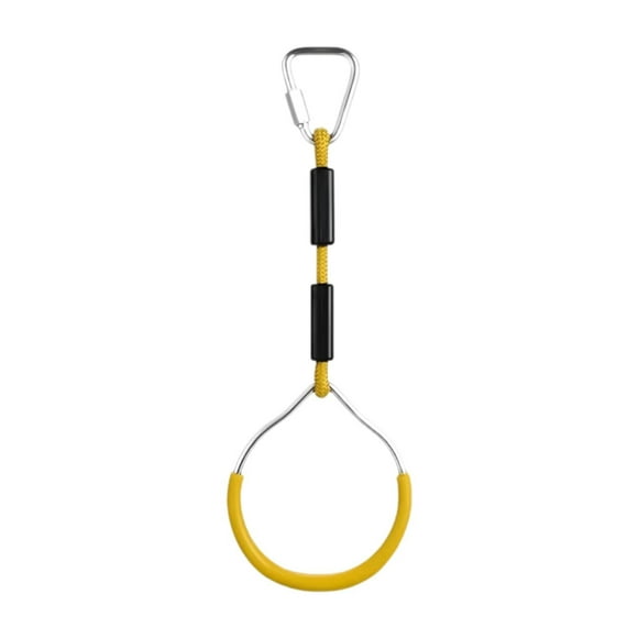 Equipo de gimnasio en casa para niños y niñas, con aro de tracción para hacer ejercicio. Amarillo