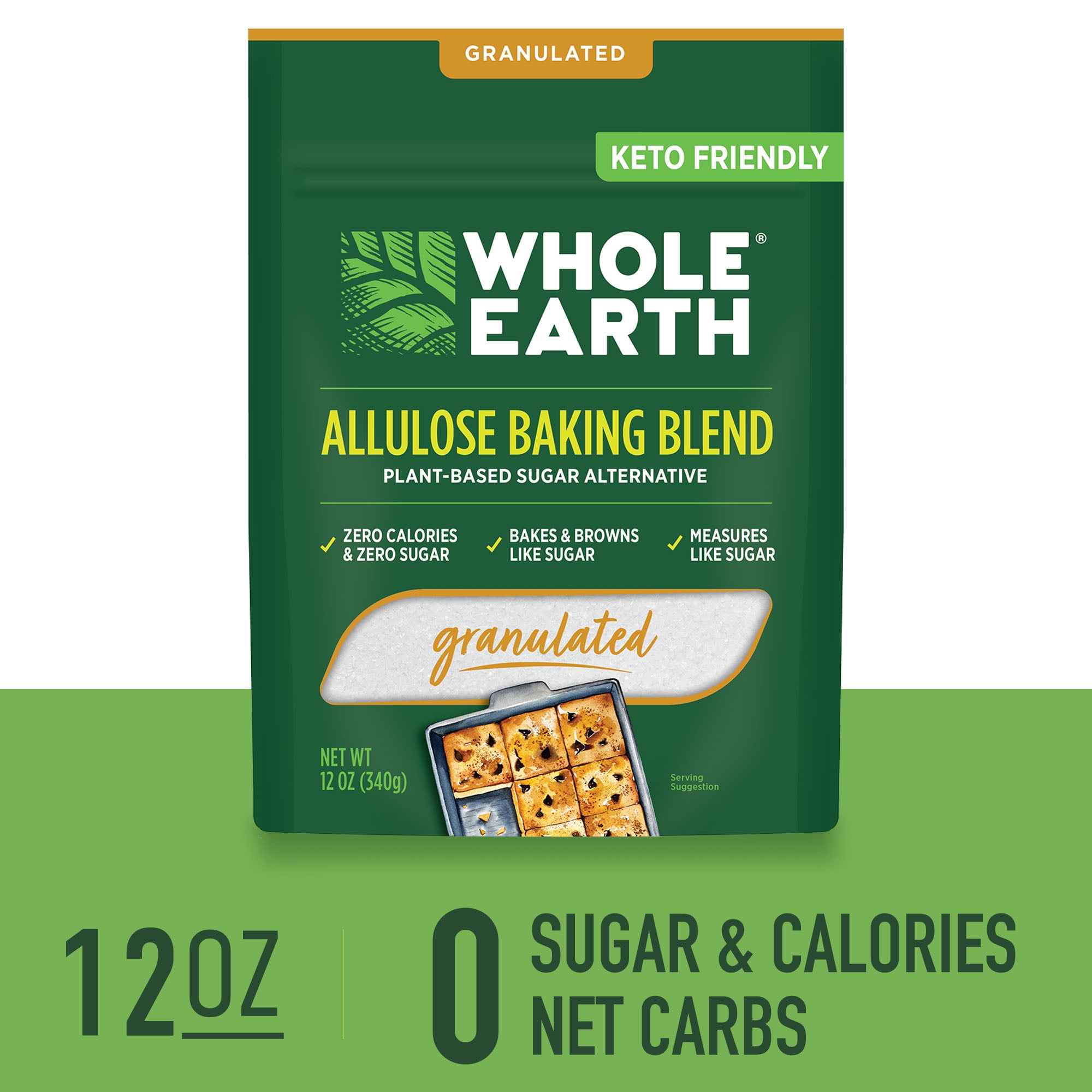 WHOLE EARTH Allulose Baking Blend Granulated Sugar Alternative Keto