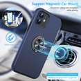 thumbnail image 5 of Hidden Series Compatible with iPhone 12 Case 5G, [Heat Dissipation] [No Fall-Off Kickstand] 360° Metal Ring, 15Ft Military Grade Shockproof Phone Case for iPhone 12 6.1 Inch, Blue, 5 of 13