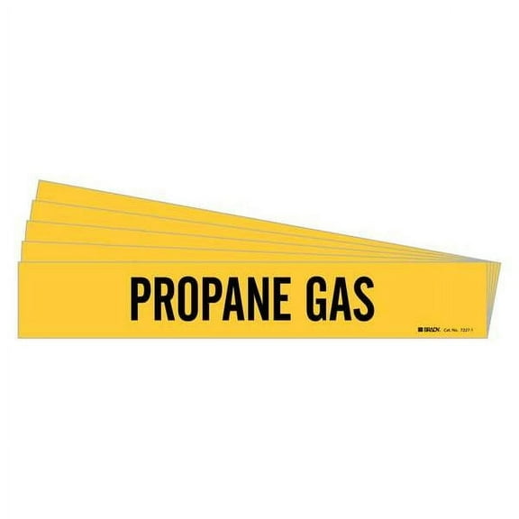 Brady Pipe Marker,Black,Propane Gas,PK5, 7227-1-PK 7227-1-PK