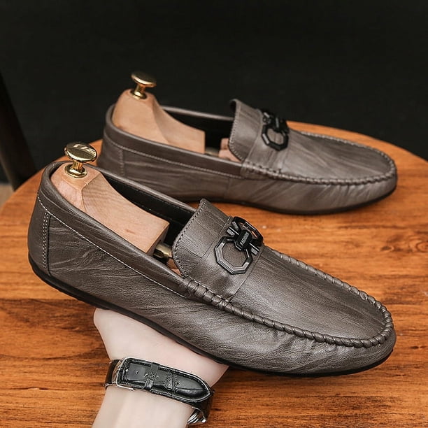 Zapatos de hombre de verano, transpirables, de moda, estilo coreano, zapatos de cuero, de moda, casuales, combinables, para todo tipo de ocasiones, para hombre