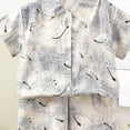 thumbnail image 7 of NIEWTR Kids Summer Outfits Toddler Boy Outfits 2T 3T 4T 5T Clothes Summer Kids Pattern Short Sleeve Button Down Shirt & Shorts Set(A1-White,12-18 Months), 7 of 7