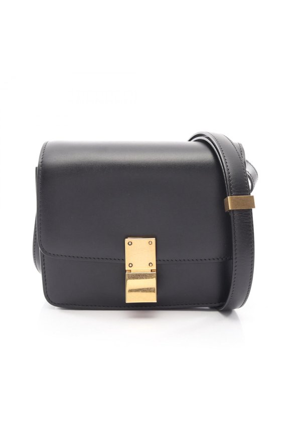 Pre-Owned Celine Classic Box Small Shoulder Bag Handbag Leather Women's Black