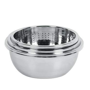 3Pcs/Set Stainless Steel Washing Vegetable Bowl Rice Sieve Kitchen Tableware Accessories