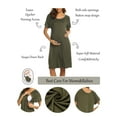thumbnail image 3 of Avidlove Women Maternity Nursing Nightgown with Button Short Sleeve Nursing Dress for Breastfeeding Labor and Delivery Gown for Hospital S-XXL, 3 of 7