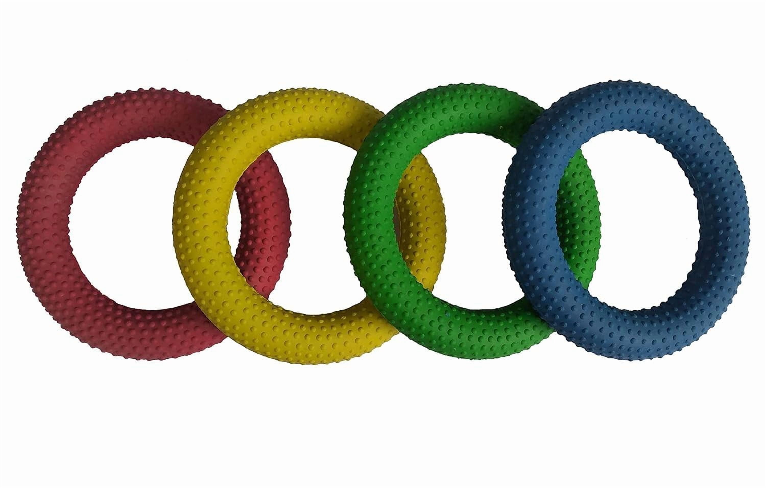 Multicolor Textured Rubber Ring Discs for Adult Outdoor & Lawn Games