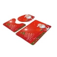thumbnail image 2 of Christmas Bathroom Rug 3-Piece Set, Non-Slip Toilet Mat & Floor Mats, Absorbent Polyester Festive Decor for Indoor Outdoor Entrance, 2 of 7