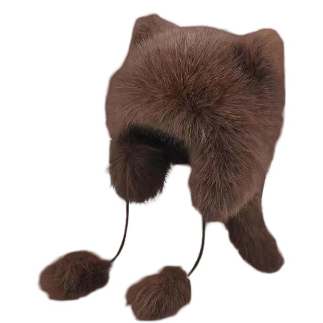 Gorro para el pelo de mujer para temporada de otoño e invierno, cálido y con protección para los oídos, Lei Feng