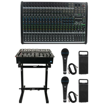 - Mackie PROFX22v2 Pro 22-Channel 4 Bus Mixer w FX + USB PROFX22 V2+Stand+(2) Mics