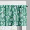 thumbnail image 3 of Ambesonne Floral Valance Pack of 2, Succulents and Cacti Art, 42"X18", Sea Green Seafoam and Rose, 3 of 5