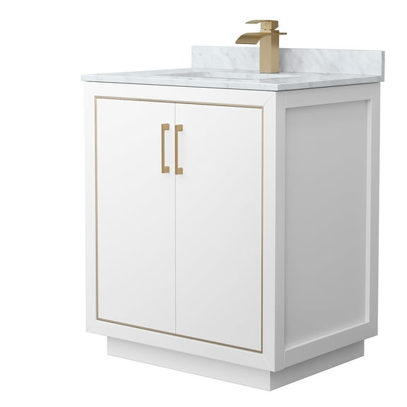 Wyndham Collection Wcf1111-30S-Nat-Mxx Icon 30" Free Standing Single Basin Vanity Set -