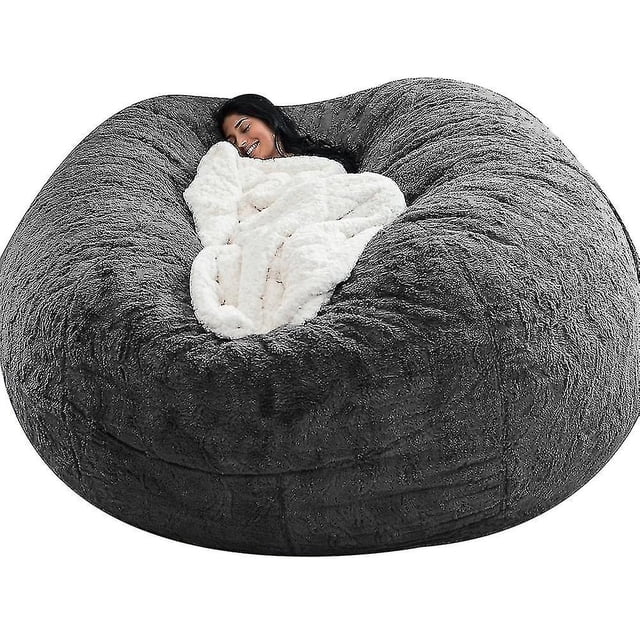Lazy Sofa Bean Bag Artificial Fur Bean Bag Bean Sofa zhangyuxiang LED