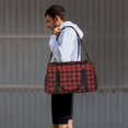 thumbnail image 3 of Japuie Red Black Plaid Print Travel Duffel Bag,Sports Tote Gym Bag,Hand Travel Bag,Tote Carry on Luggage,Weekender Overnight Bag for Women and Men, 3 of 6