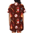 thumbnail image 3 of Kdxio Fire Extinguisher Print Pajamas Sets for Women Short-Sleeved Pjs with Lounge Shorts Two Piece Sleepwear S-4XL, 3 of 8