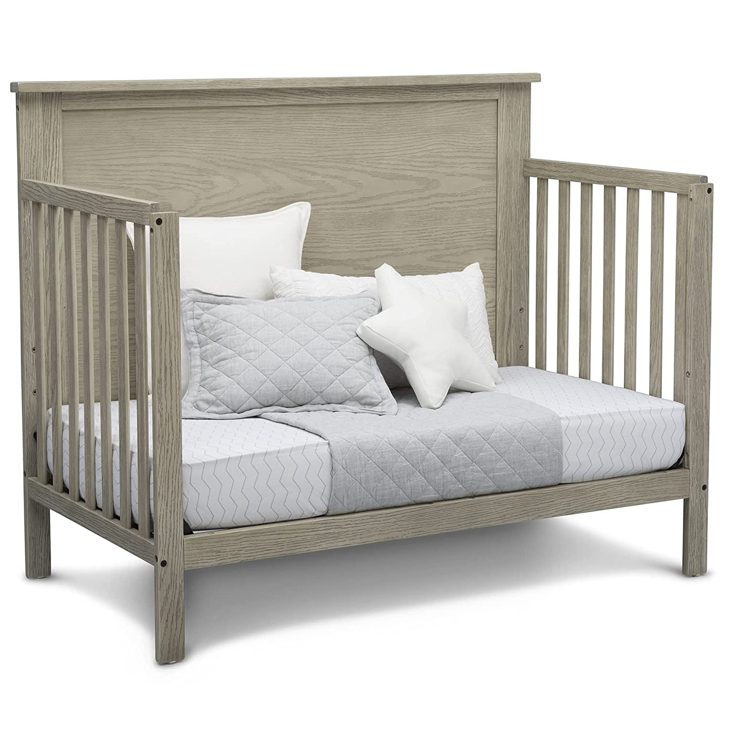 Delta Children Middleton 4 in 1 Convertible Baby Crib Greenguard Gold Certified Textured Limestone Walmart
