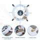thumbnail image 3 of Seaside Home Decor, Rustic Boat Wheel for Coastal Wall Accents, 3 of 4