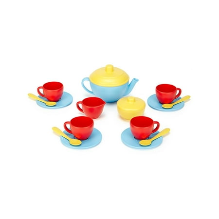 Green Toys Eco-Friendly Tea Set - Blue/Red/Yellow