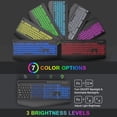 thumbnail image 4 of Wireless Keyboard and Mouse Combo with 9 Backlit, Wrist Rest & Phone Holder, Black, New, 4 of 9