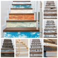 21x100cm Stairs Stickers Wood Grain Selfadhesive Wallpaper Wall Decal