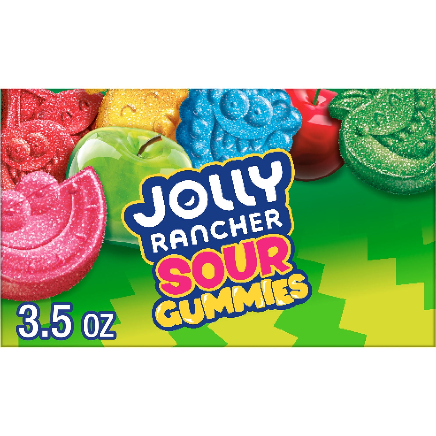 Jolly Rancher Sour Gummies Assorted Fruit Flavored Candy, Movie Theater Box Candy 3.5 oz