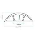 thumbnail image 2 of 0.4' W x 0.24' H 3.3ft Floor Cord Cover PVC Cable Protector Cable Management Light Brown, 2 of 6