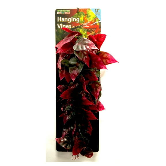 Penn-Plax Reptology Plastic Hanging Vines for Reptiles – 12” Length – Green & Red