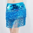 thumbnail image 2 of AGWOLF Sequin Skirt for Women Glitter Mermaid Mini Skirts Sparkly Belly Dance Hip Scarf Music Party Rave Wrap Skirt, 2 of 5