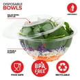 thumbnail image 6 of Disposable 32oz Plastic Salad Bowls with Lid (50 Count) by Stock Your Home, 6 of 7