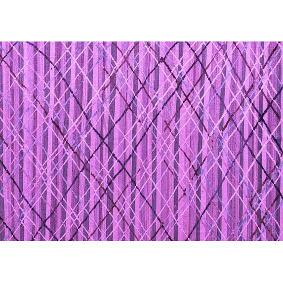Ahgly Company Indoor Rectangle Abstract Purple Modern Area Rugs, 5' x 8'