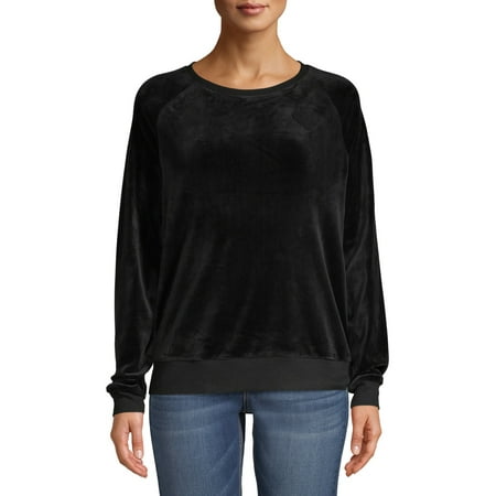 EV1 from Ellen DeGeneres Velour Heart Patch Sweatshirt Women's