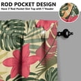 thumbnail image 3 of Hawaiian Floral and Palm Leaf Kitchen Curtains 3 Piece Set, 27.5x24 Inch Polyester Drapes with Valance and Tier Panels, 3 of 4