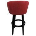 thumbnail image 2 of Swivel Counter Wood Bar Stool 26" Seat - Joey - Vivian - Ruby Vinyl - Gray, 2 of 2